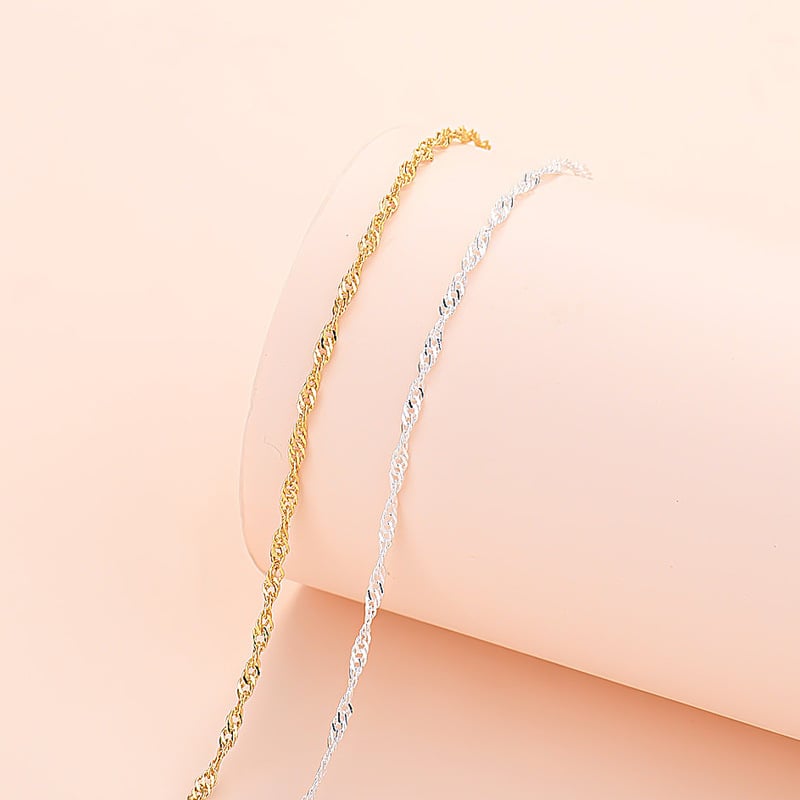 Réz hullám mintás karkötő koreai stílusban, uniszex, testreszabható