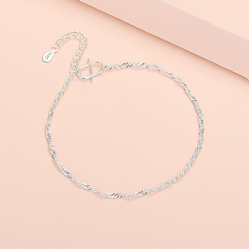 Réz hullám mintás karkötő koreai stílusban, uniszex, testreszabható