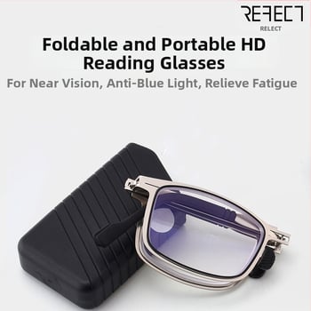 Szemüveg olvasáshoz anti-kék fény védelmével, négyszögletes, teljes keret, rozsdamentes acél keret, lencsék műgyantából