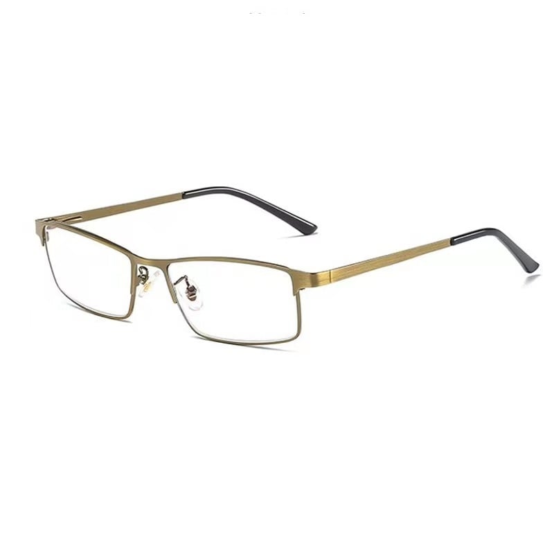 Olvasó szemüveg kékfény elleni védelemmel, gyanta lencsékkel, modell 8805, teljes keretű fém keret