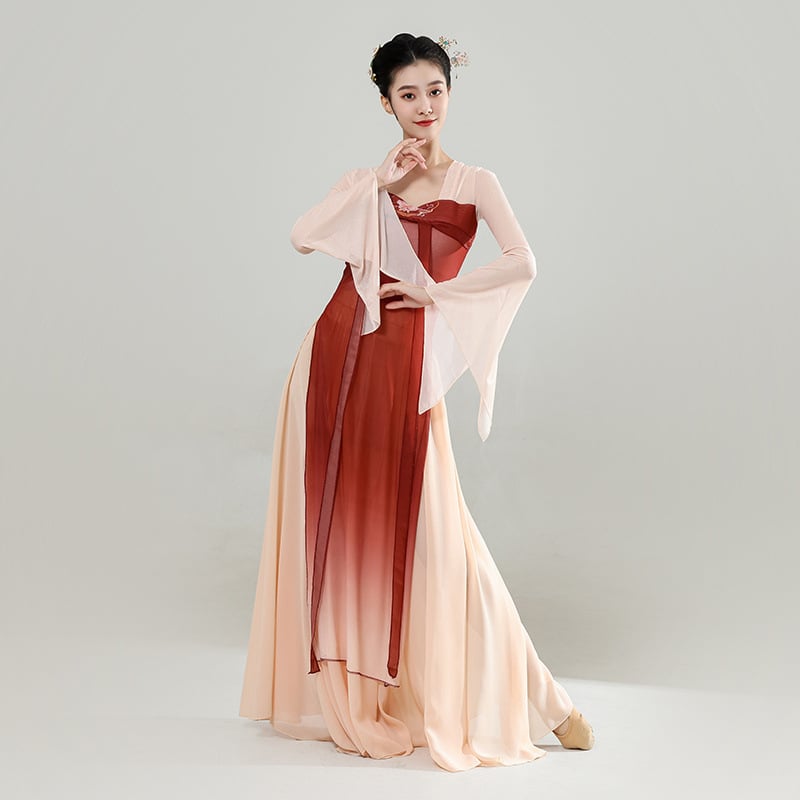 Női belly dance kostüm, Han–Tang dinasztia ihletésével, poliészter anyag 90–95% tartalom, nyári 2022 kiadás.