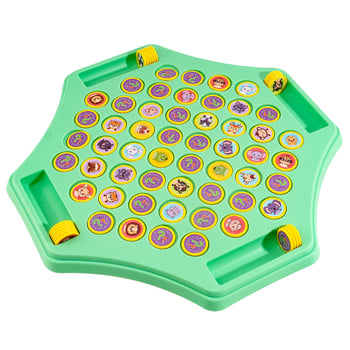 Memória flip sakk - családi társasjáték szülő-gyermek interakcióval (műanyag, 4-6 éveseknek, két játékos)