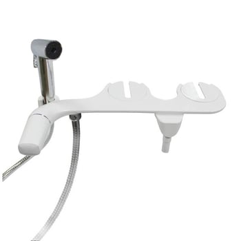 Ultra vékony vécéfedél-bidé adapter, ABS, modell 075, furatok közötti távolság 136–200 mm, öblítés, CUPC tanúsítvány