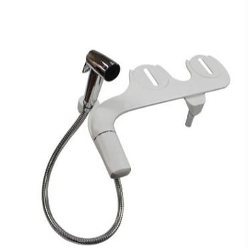 Ultra vékony vécéfedél-bidé adapter, ABS, modell 075, furatok közötti távolság 136–200 mm, öblítés, CUPC tanúsítvány