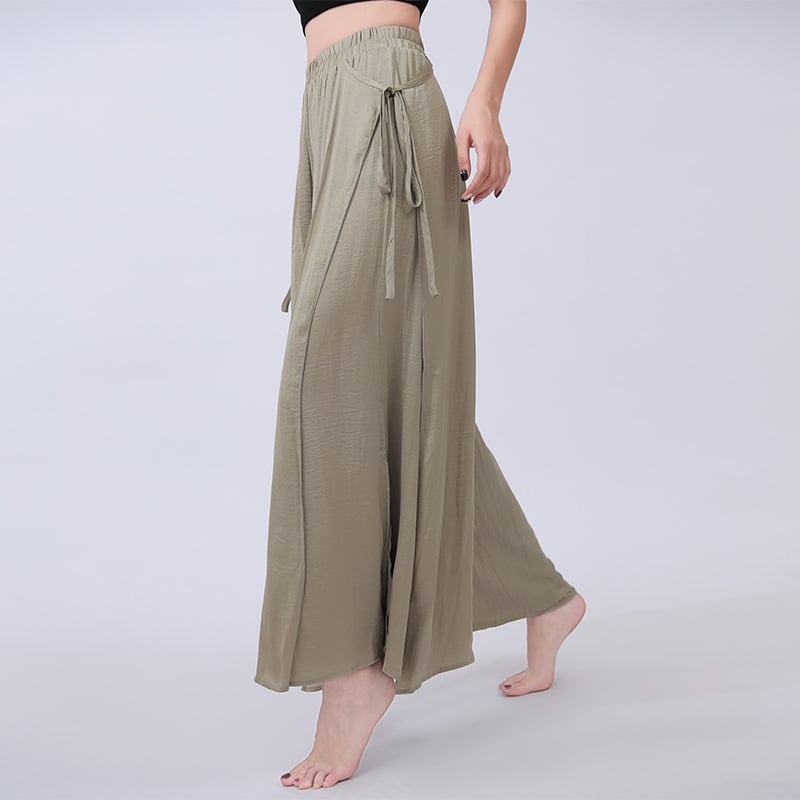 Hálózatos nyakú top és széles nadrág – táncruházat, mintázat: Solid; anyag: poliészter 95%; bélés: háló; évszakok: nyár, tavasz, ősz; alkalom: Belly Dance és színpadi előadások