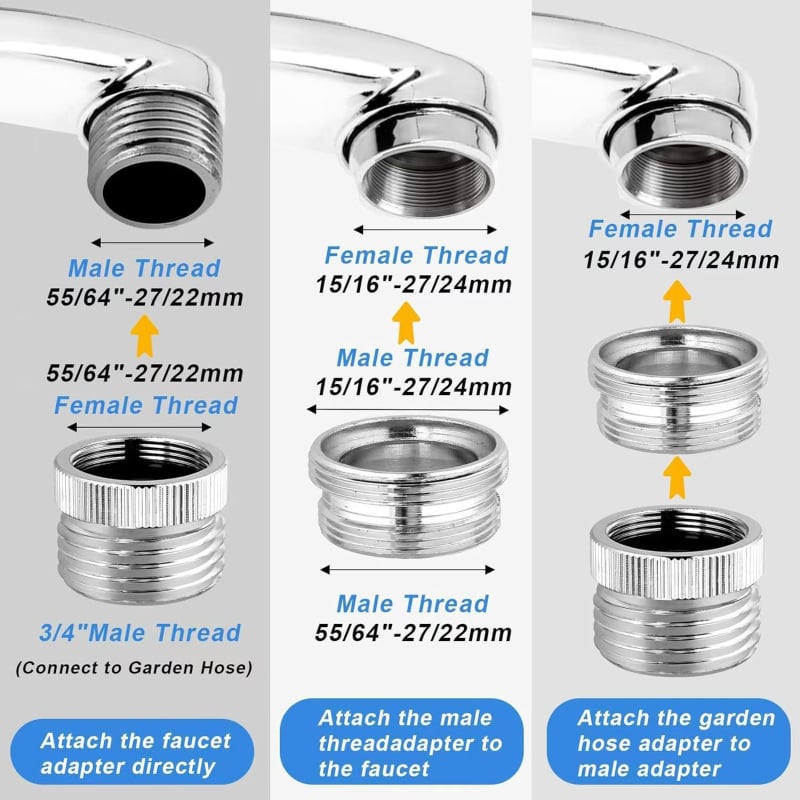 Kerti tömlőcsatlakozó, réz testtel, Shui muyu márka, modern minimalista dizájn, telepítésre kész