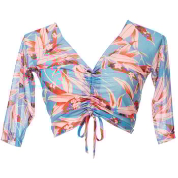 Belly Dance felső, Nyomtatott bambusz hálóval, Spandex keverék, Nyár 2025, nőknek