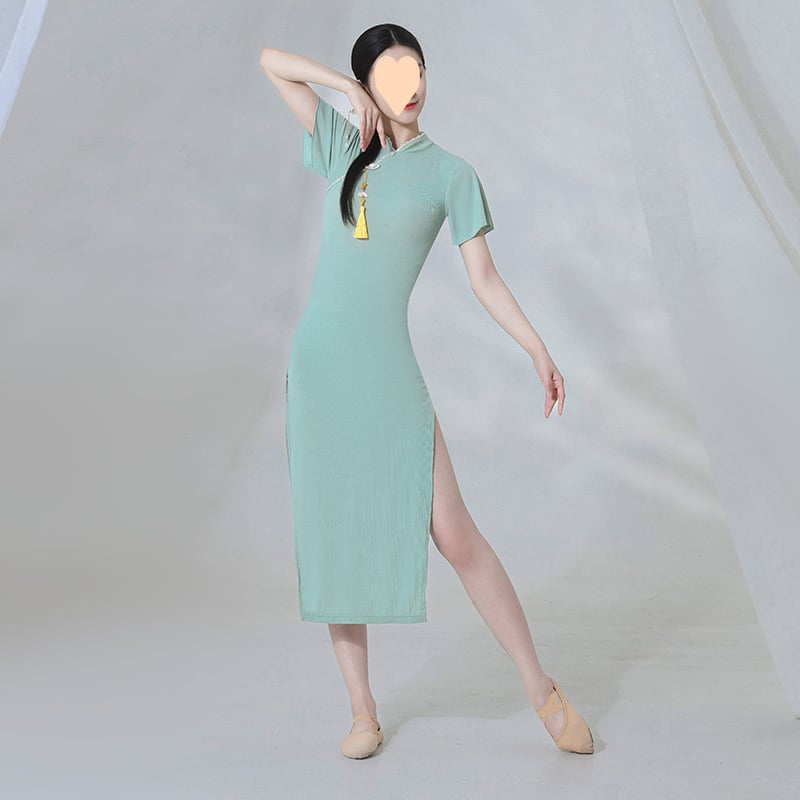 Uniszex kínai stílusú táncviselet belly dance-hez, elasztikus poliészter anyag (90–95%), etnikai előadás ruházat