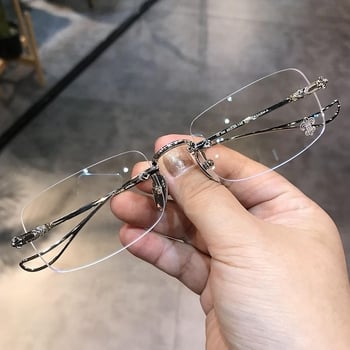 Olvasószemüveg keret nélküli, ultrakönnyű, természetes megjelenés, PC szemüveglencsék, kékfény-védelem