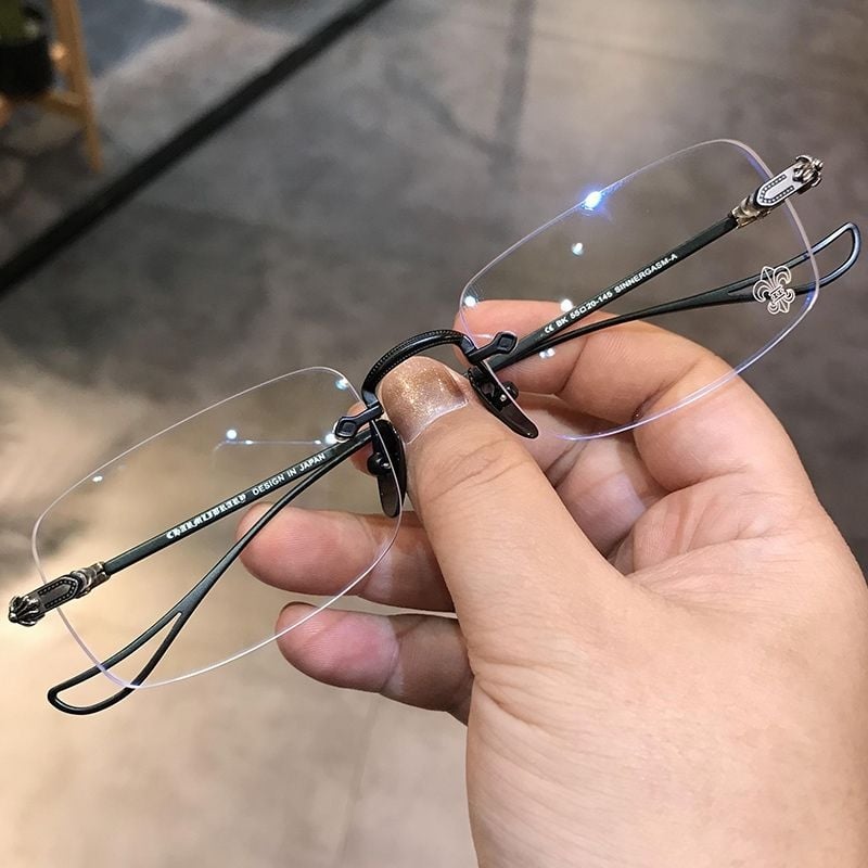 Olvasószemüveg keret nélküli, ultrakönnyű, természetes megjelenés, PC szemüveglencsék, kékfény-védelem