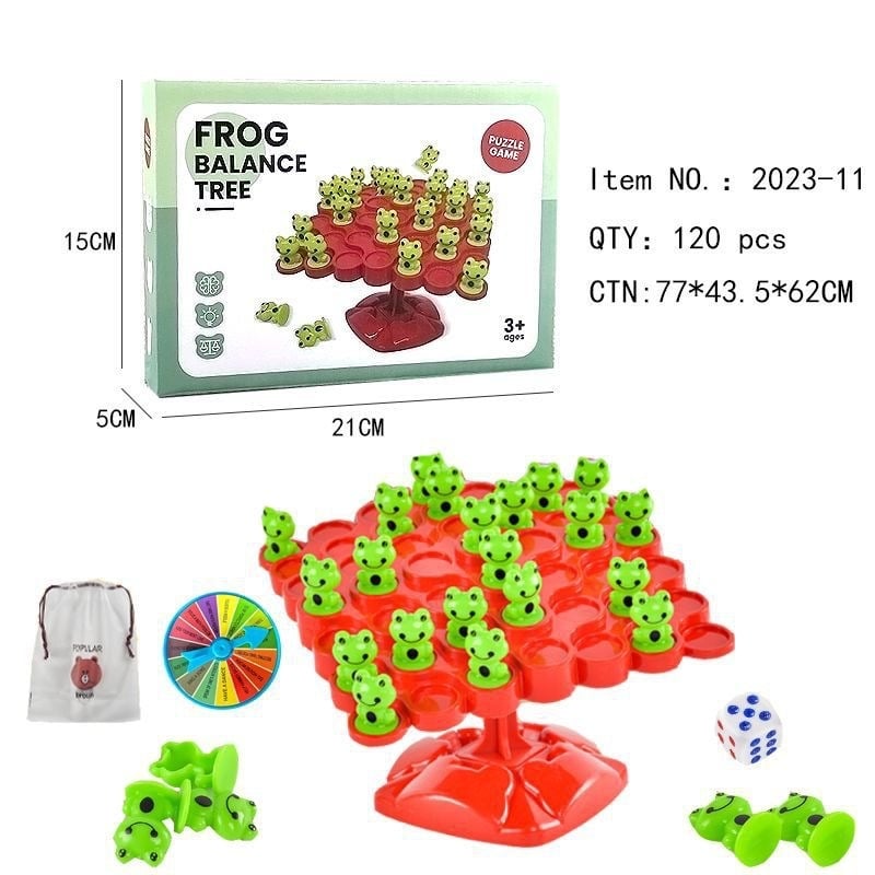 Béka Egyensúlyjáték: Koncentráció és Egyensúly, két játékos részére, műanyag, 4–14 éveseknek