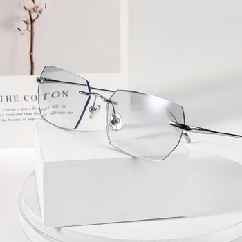 Ultra könnyű keret nélküli presbiópia szemüveg, uniszex, anti-kék fény és aszférikus lencsékkel