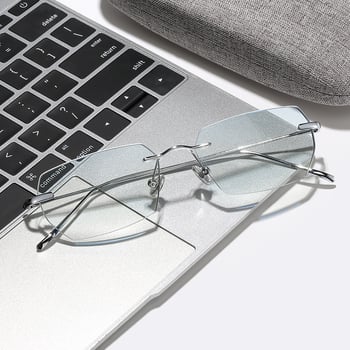 Ultra könnyű keret nélküli presbiópia szemüveg, uniszex, anti-kék fény és aszférikus lencsékkel