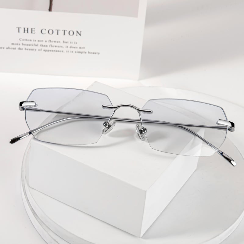 Ultra könnyű keret nélküli presbiópia szemüveg, uniszex, anti-kék fény és aszférikus lencsékkel