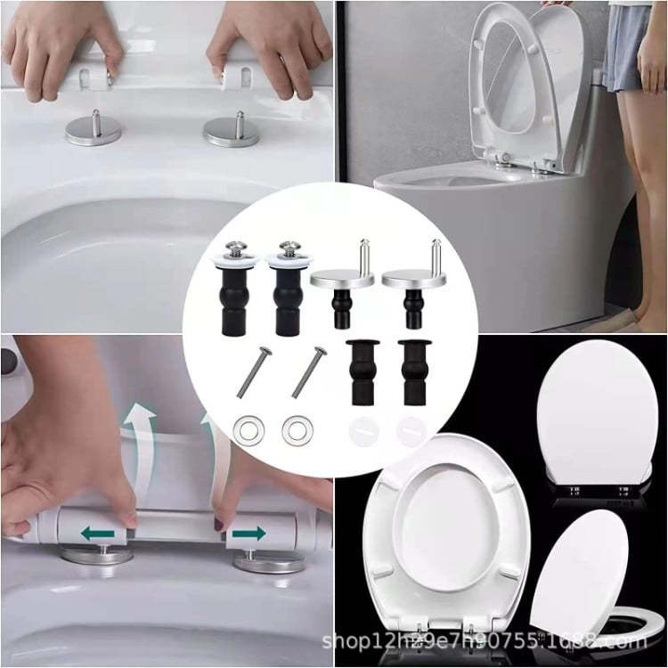 WC-ülés hardver készlet — rozsdamentes acél, modell 1517, Da Yao, csavaros kiegészítők, modern minimál stílus