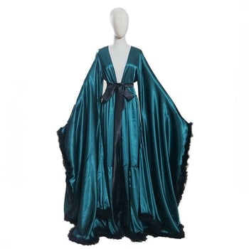 Női színpadi ruha pulykapenő díszítéssel, harang alakú ujjak, pamutkeverék anyag 30-50% spandex és 30-50% akril, 2023 tavasz