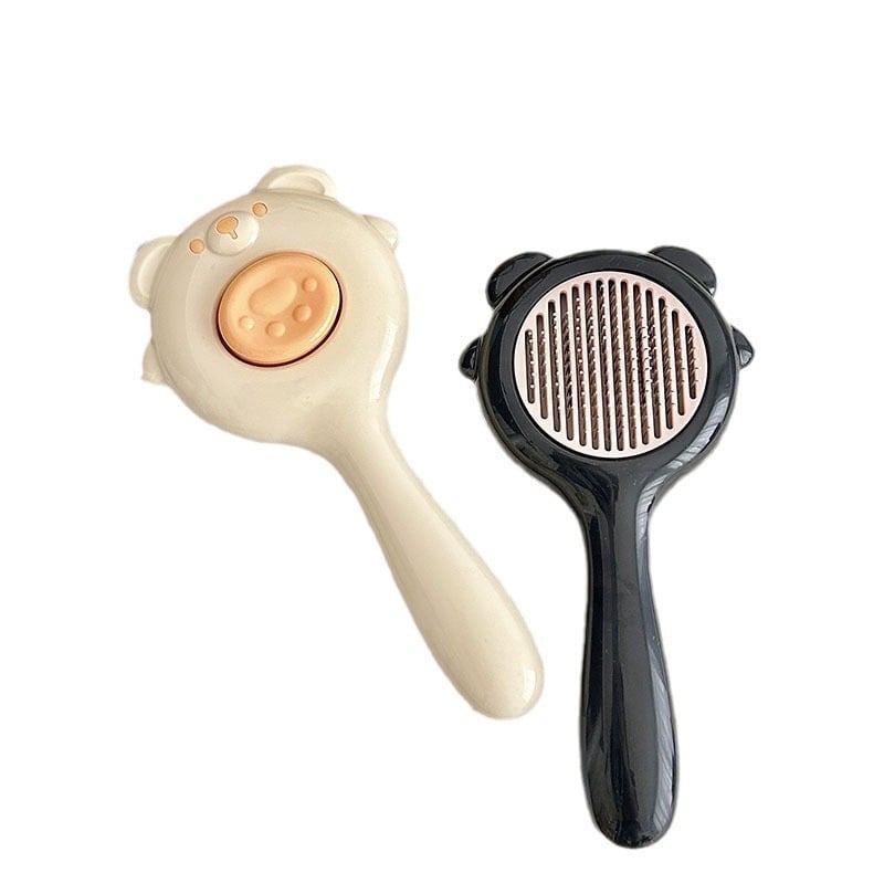 Állatgondozó fésű medve alakú, rozsdamentes acélból, macskák és kutyák számára – szőrszedés és masszázs