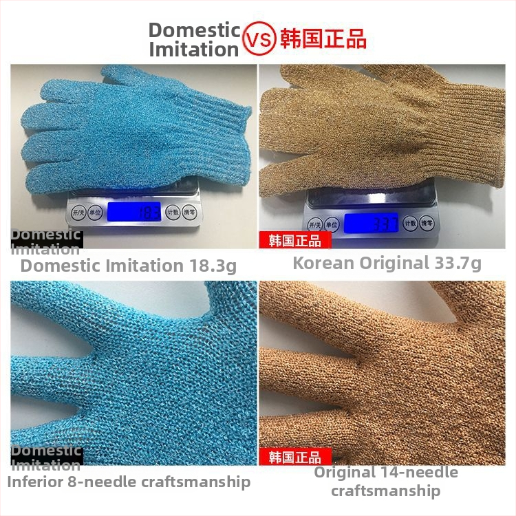 Päťprstová exfoliačná rukavica do kúpeľa – polyester, na telo a chrbát, vhodná pre deti