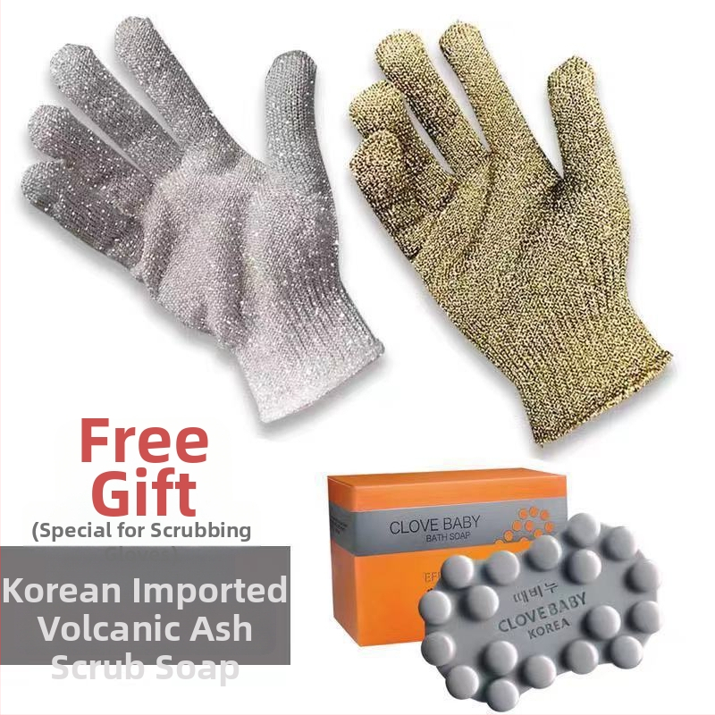 Päťprstová exfoliačná rukavica do kúpeľa – polyester, na telo a chrbát, vhodná pre deti