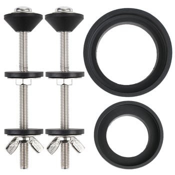 Toalett-tartály csavar készlet hab gumiból készült tömítőgyűrűvel és meghosszabbított csavarorsóval; Anyag: 304 rozsdamentes acél és gumi; Márka: Aojile; Telepítés: kézi
