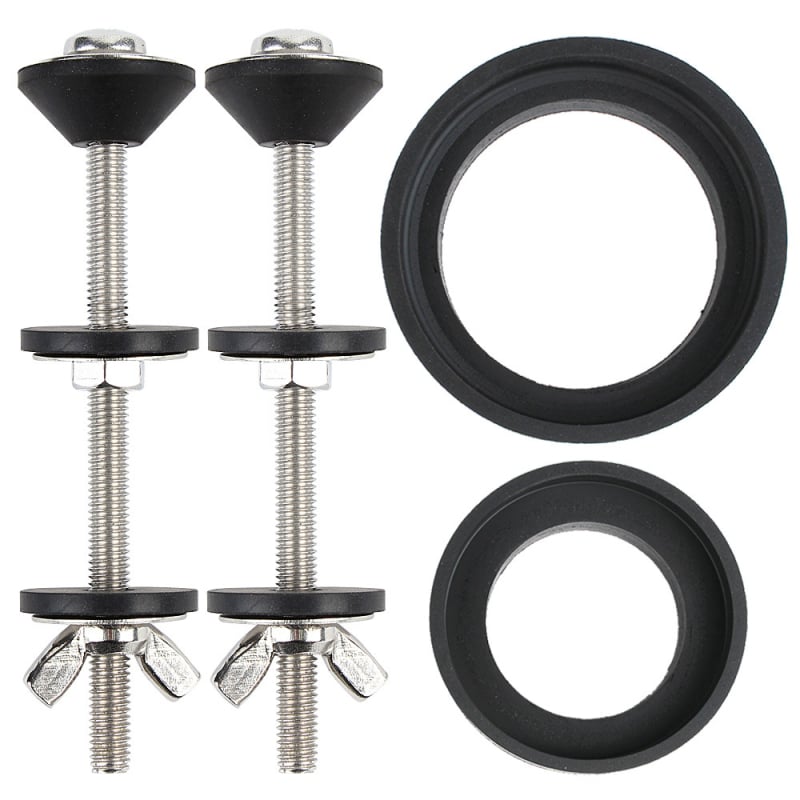 Toalett-tartály csavar készlet hab gumiból készült tömítőgyűrűvel és meghosszabbított csavarorsóval; Anyag: 304 rozsdamentes acél és gumi; Márka: Aojile; Telepítés: kézi