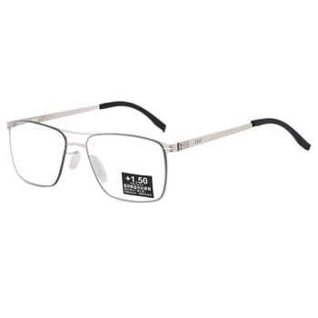 Olvasó szemüveg fotóchromos multifokális lencsékkel, keret nélküli, kerek keret, TR+fém keret, felnőtteknek, ovális arcforma, 2025 tavasz