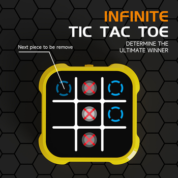 Joc electronic portabil Tic-Tac-Toe pentru copii — puzzle educativ, interacțiune pentru doi jucători, stimulează gândirea logică, construcție din plastic