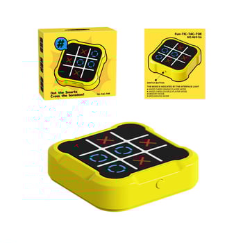 Joc electronic portabil Tic-Tac-Toe pentru copii — puzzle educativ, interacțiune pentru doi jucători, stimulează gândirea logică, construcție din plastic