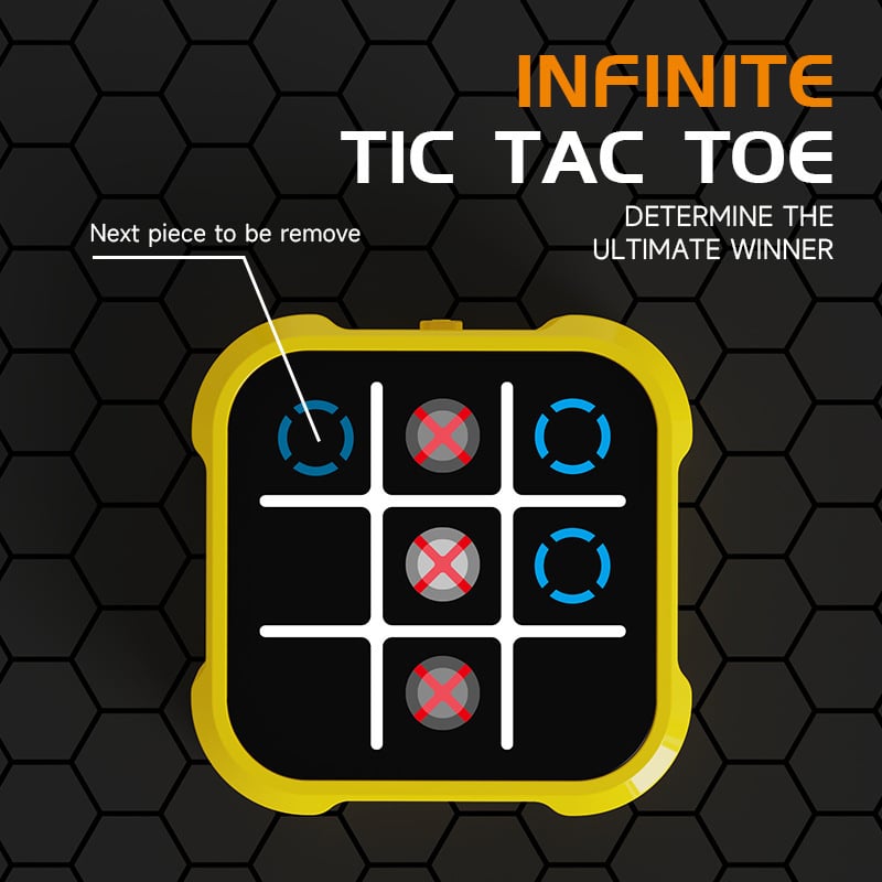 Joc electronic portabil Tic-Tac-Toe pentru copii — puzzle educativ, interacțiune pentru doi jucători, stimulează gândirea logică, construcție din plastic
