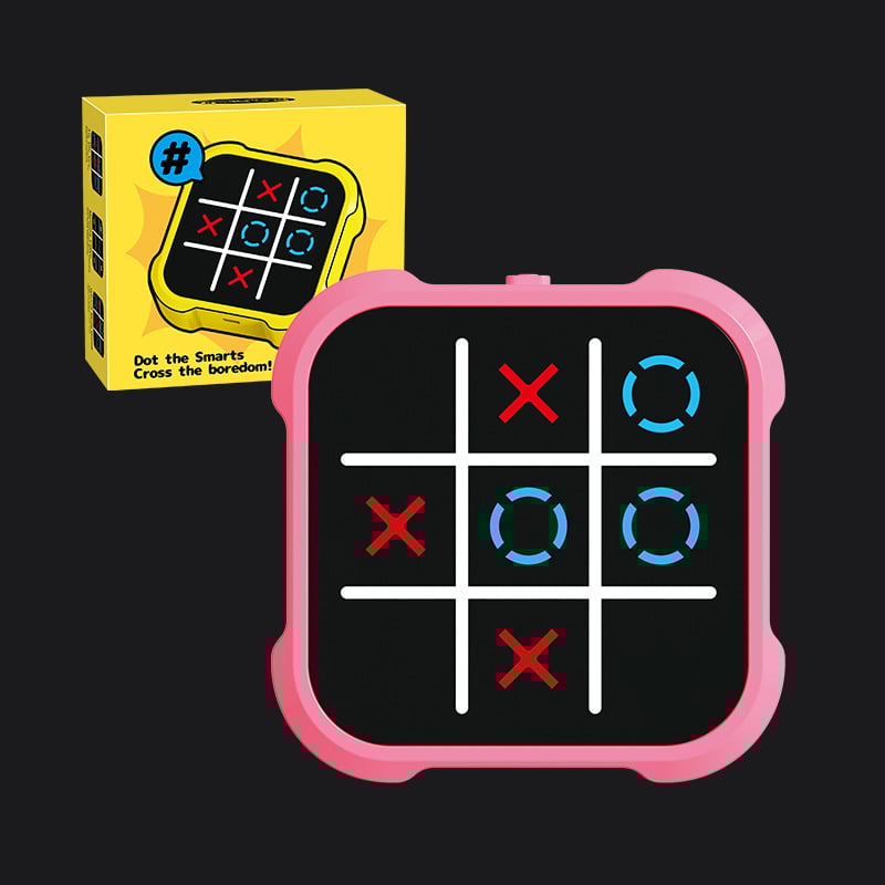 Joc electronic portabil Tic-Tac-Toe pentru copii — puzzle educativ, interacțiune pentru doi jucători, stimulează gândirea logică, construcție din plastic