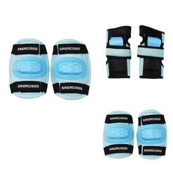 Gyerekeknek való kerékpáros sisak és könyök- és térdvédő készlet (Könyök- és térdvédők; Anyag: szivacs; Gyerekeknek; Görkorcsolya)