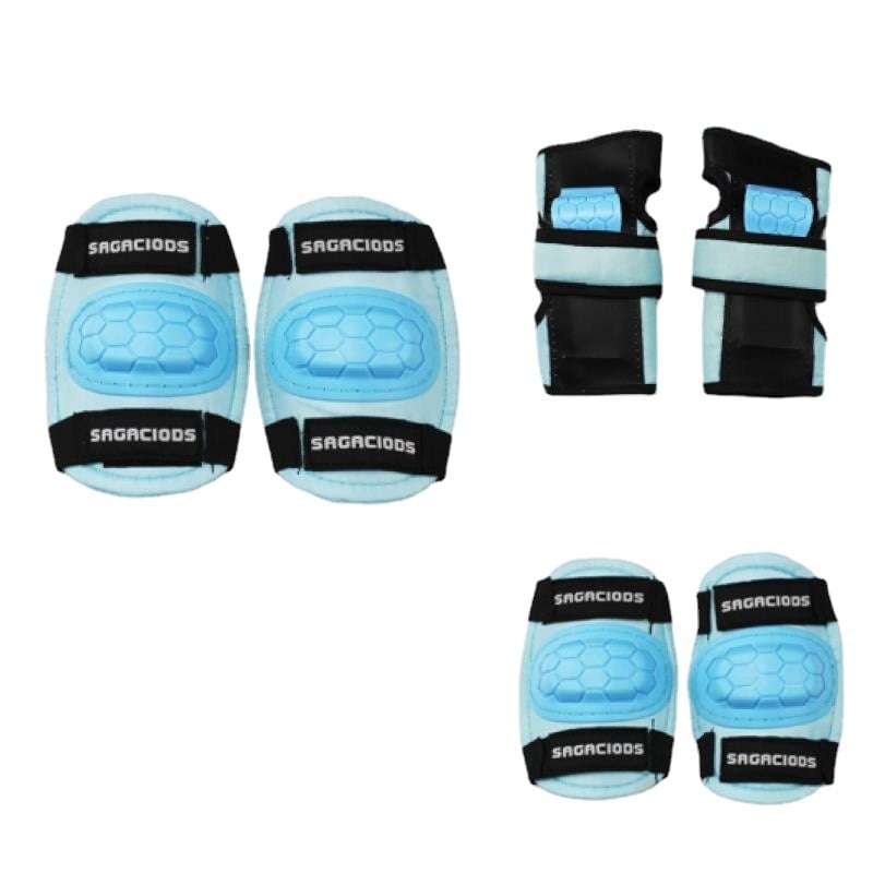 Gyerekeknek való kerékpáros sisak és könyök- és térdvédő készlet (Könyök- és térdvédők; Anyag: szivacs; Gyerekeknek; Görkorcsolya)