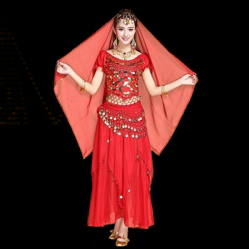 Belly Dance kosztüm indiai néptánchoz, poliészter anyag, uniszex, megjelenés: 2025 tavasz, 30–34 éveseknek