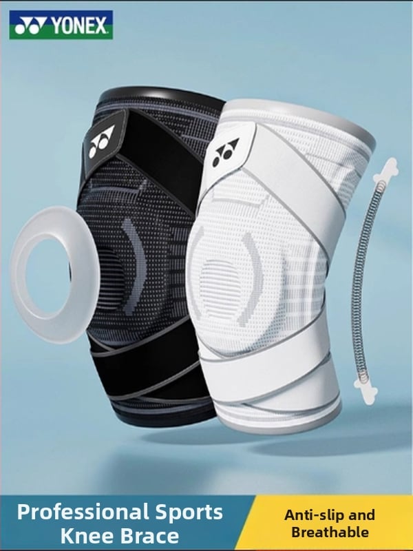 Yonex protecții pentru genunchi pentru adulți – protecție de genunchi din fibre de poliester pentru badminton, baschet, drumeții și fitness în aer liber