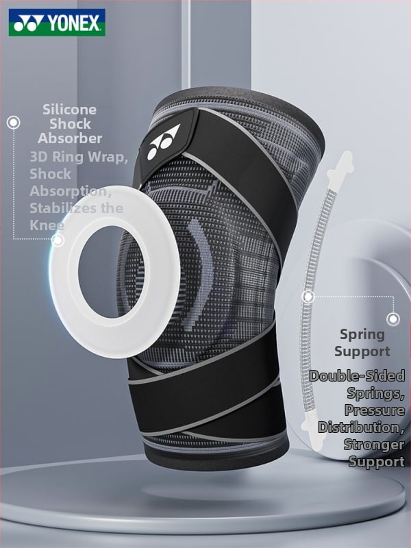 Yonex protecții pentru genunchi pentru adulți – protecție de genunchi din fibre de poliester pentru badminton, baschet, drumeții și fitness în aer liber