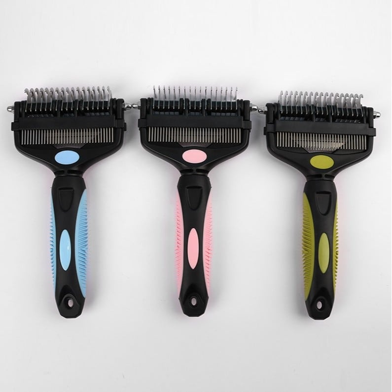 Többcélú kisállat-fésű macskáknak és kutyáknak, 3 az 1-ben ápoló eszköz, egyenes fésű a laza szőr eltávolításához, Termékkód: 91618, Márka: Little Pet First Grade