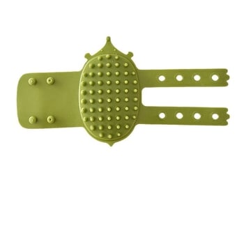 Macskaápoló eszköz görbült TPE-vel — tartós masszírozó hosszú szőrű macskáknak