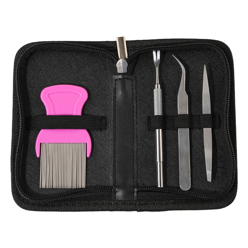 Shunchi Rozsdamentes acél – Állatok gondozó eszköz: gubancmentesítő fésű kutyáknak és macskáknak, bolha- és kullancseltávolítás