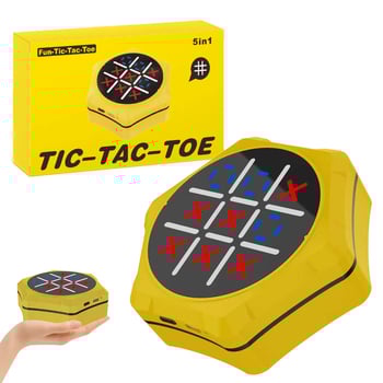 Joc electronic portabil Tic-Tac-Toe cu AI, cinci în unu, antrenament de memorie