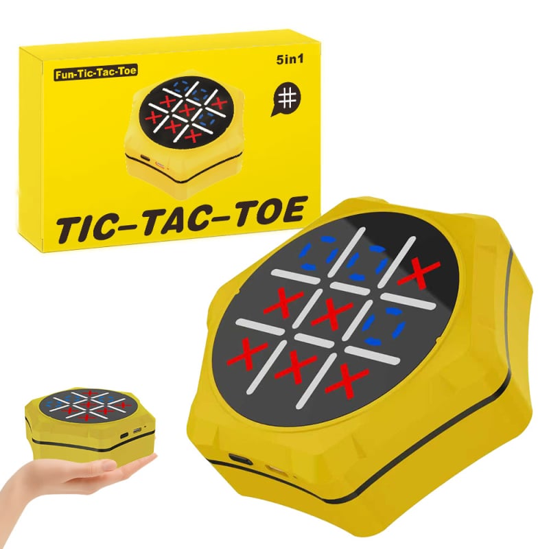 Joc electronic portabil Tic-Tac-Toe cu AI, cinci în unu, antrenament de memorie