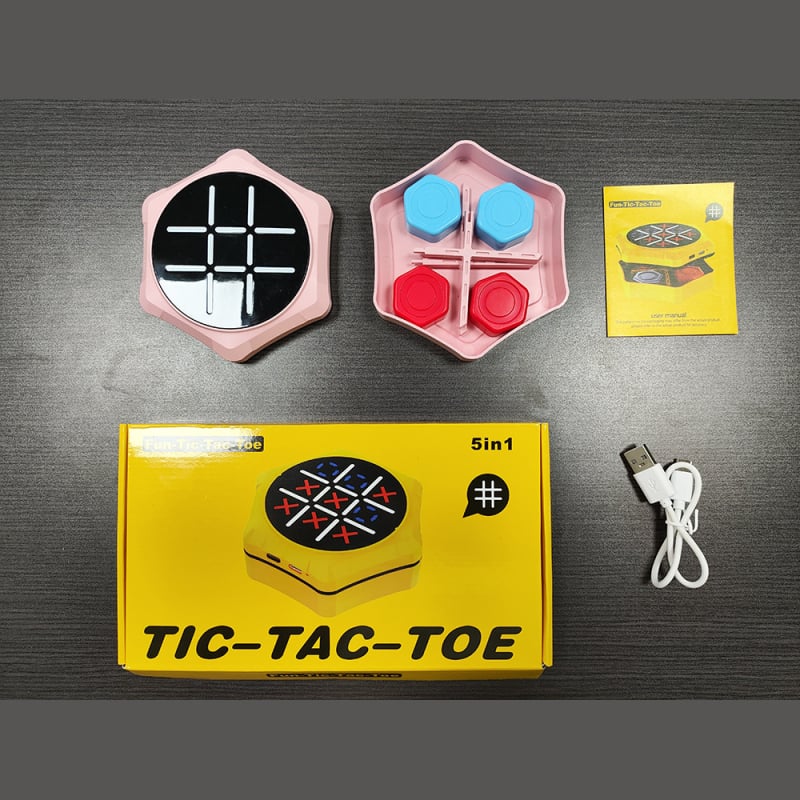 Joc electronic portabil Tic-Tac-Toe cu AI, cinci în unu, antrenament de memorie