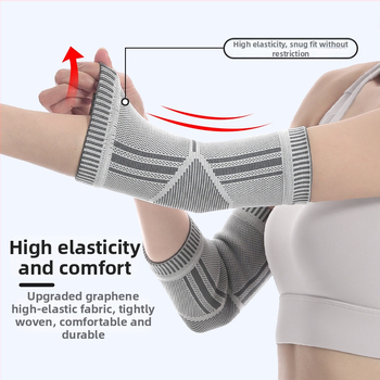 Lakťový chránič s grafénovým vláknom pre univerzálnu ochranu pri bedmintonu