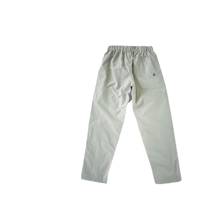 Munka- és városi szabadidő nadrág keskenyedő szárú, magas derék, poliészter anyag, egyszínű