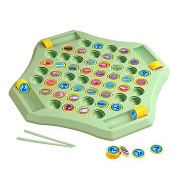 Családi memória- és párosító társasjáték — oktatóasztali játék, műanyagból, márka SIBEISI, 4-14 éveseknek, színes dobozos csomagolás