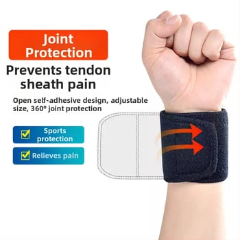 Brățară sport pentru încheietură cu încălzire, protecție a încheieturii, material: țesătură de scufundare, pentru adulți