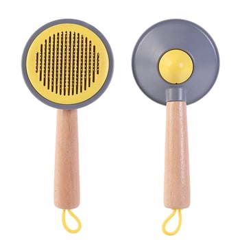 Da Da Bear Macska szőrzet eltávolító fésű automata tisztító tüskékkel, egyetlen kattintásos szőr eltávolítás, ABS/ rozsdamentes acél