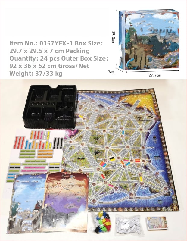 Csoportos utazási kártyajáték — puzzle kártyák, műanyag és papír