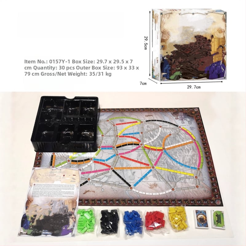 Csoportos utazási kártyajáték — puzzle kártyák, műanyag és papír