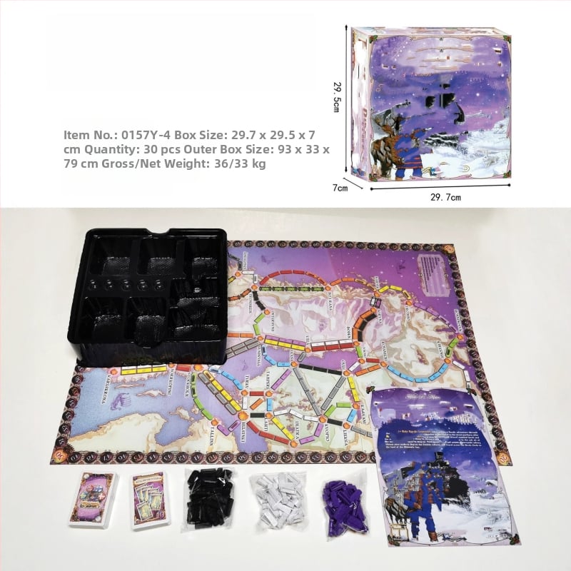 Csoportos utazási kártyajáték — puzzle kártyák, műanyag és papír