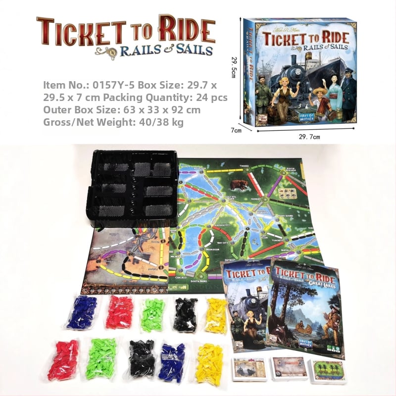 Csoportos utazási kártyajáték — puzzle kártyák, műanyag és papír